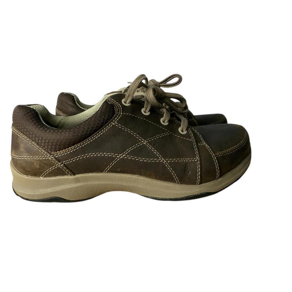 Ahnu Women's Taraval Walking Shoes Sneakers Sz 7 Brown Leather Lace Up Comfort - Picture 3 of 5